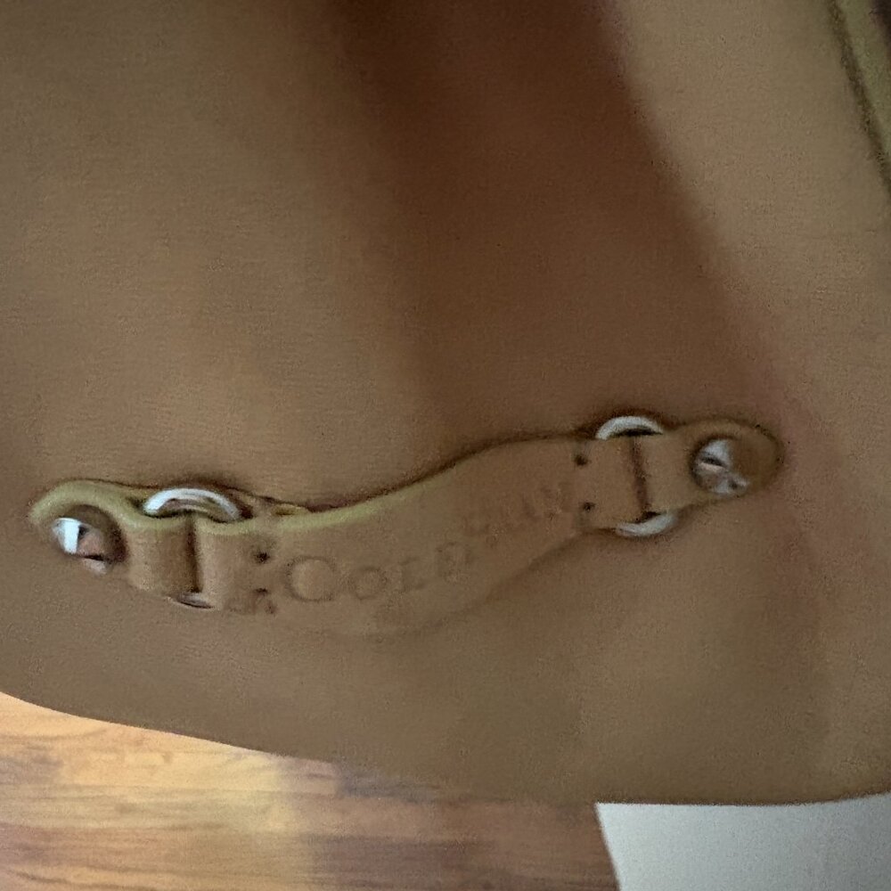 Cole Haan Beige/Tan Leather Shoulder Bag - Picture 4 of 15